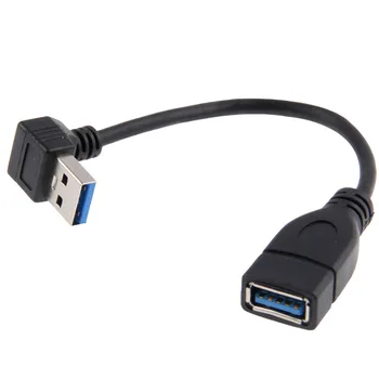 USB 3.0 Pravý Uhol 90 stupňov, Predlžovací Kábel Mužov a Žien Adaptér Viesť Kábel