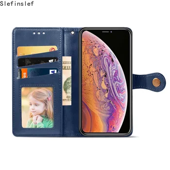 Jednoduché TPU Kože Flip puzdro Pre iPhone 12 mini 11 Pro Max SE 2020 6 6 7 8 Plus Peňaženky Kryt Pre iPhone X XR XS XS MAX Coque