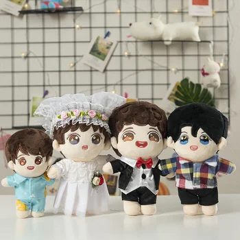 20 cm Kórea Bábika Plyšový Superstar Obrázok Bábika Top Baby Doll Hračky Oblečenie Králik Hoodies Fanúšikov Kolekcie Darček