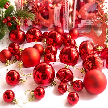 30 Plastové Vianočné Gule Darčekové Balenie Balík Mini-Aplikácie Flash Vianočné Dekorácie Okna Maľované Visí Loptu Ozdoby