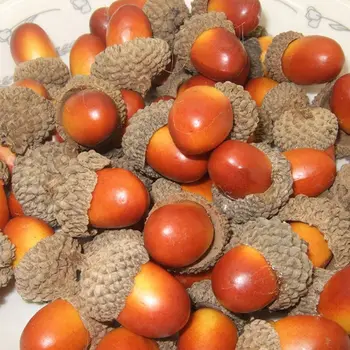 50pcs Umelé Simulácia Malé Žaluď Rastlín Ornament Falošné Ovocie Jeseň na Domácej Kuchyni Sklenenej Misy Dekorácie