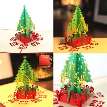 3D Pop-Up Vianočné Ozdoby na Vianočný Stromček Pozdravy Holiday Card Na Vianoce, Nový Rok, Baby, Darčeky, Pohľadnice, Ručne vyrábané