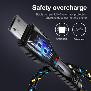 OLAF 2.4 Rýchle Nabíjanie Micro USB Kábel pre Samsung S7 J7 Mobilného Telefónu Kábel pre Xiao Redmi poznámka 6Pro Synchronizáciu Údajov Prenos Káble