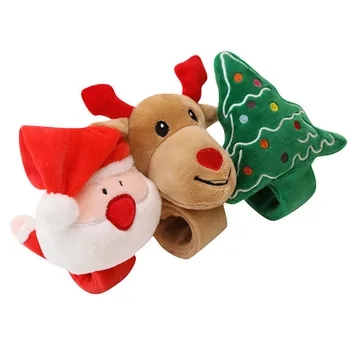 Ruky Krúžok Roztomilé Plyšové Bavlna Cartoon Kawaii Vianočný Stromček Santa Claus Elk Bábika Mäkké Plyšové Hračky Pre Deti, Deti Vianočné Darčeky