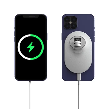 15W Bezpečnosti Cestovných Univerzálny Prenosný Auto Magnetické Bezdrôtovú Nabíjačku Rýchlo Kovov Proti Sklzu Otočná Pre IPhone 12 Pro Max Mini