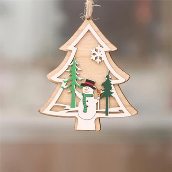 Vianočné Dekorácie Drevené Duté Malý Prívesok, Ozdoby Na Vianočné Stromčeky Domov Vianočné Dekorácie