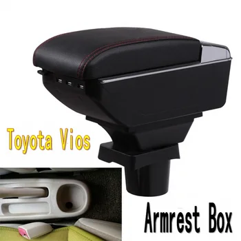 Pre Toyota Vios opierkou box centrálny sklad obsah poľa s držiak popolníka USB Vios podrúčky box
