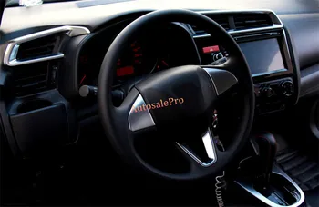 Pre Honda City 2016 Matný ABS Chrome plastové Interiér Volant, Kryt Výbava 3ks Dekorácie autopríslušenstvo
