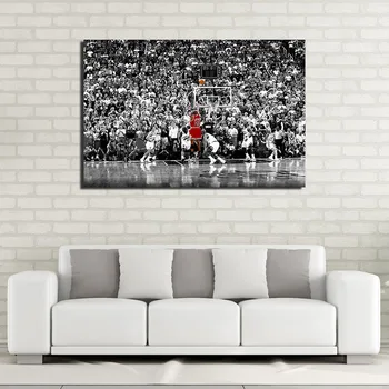 HD Tlač 1 Kus Plátna Umenie Michael Jordan Posledný Výstrel Basketbalového Hráča Športové Plagát Maľby Nástenné Art Obraz Domova