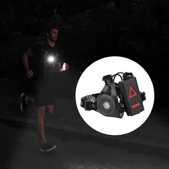 Nepremokavé Vonkajšie Športové svietenie LED Nočné Beží Baterka Výstražné Svetlá USB Nabíjanie Hrudníka Lampa Chôdza, Jogging Noc