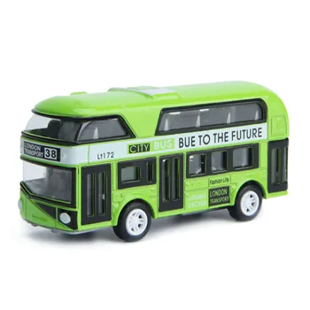 Double-Decker Bus London Bus Dizajn Auta Hračky Poznávacie Autobusové Vozidiel Mestskej Dopravy Vozidiel Prímestských Vozidiel,Zelená