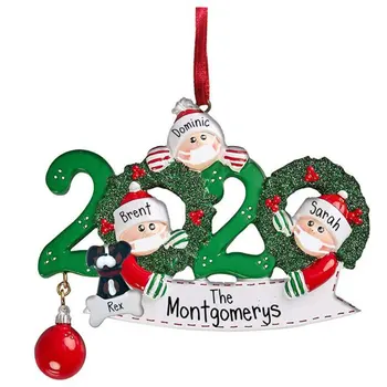 Vianočné Ozdoby 2020Family DIY Vlastnoručný Názov Bábika Snehuliak, Vianočný Strom Visí Prívesok Home Party, Vianočné Dekorácie