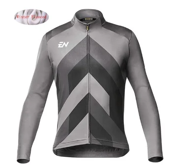2021 NOVÉ ENCYMO Zimné thermal fleece Cyklistické Oblečenie Upozorniť mužov Jersey Sako na koni bike MTB oblečenie Náprsníkové Nohavice nastaviť