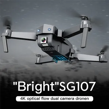 SG107 RC Quadcopter 4K WIFI FPV HD Dual Camera 2,4 GHz, Six-axis Gyroskop, Drone Gestami Dieťa Hračku skladacia Gestami