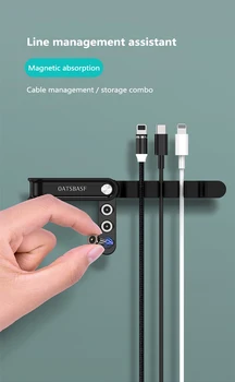 Silikónové Navíjač Kábla USB Slúchadlá Kábel Organizátor Ploche Upratané Plug Riadenia Drôt Klipy Napájací Kábel Winder Magnetický Držiak