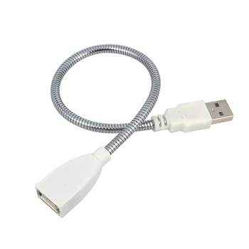 Flexibilné Kovové USB Predlžovací Kábel Mužov a Žien Extened Moc Použiť Kábel Trubice Kábel linka pre USB Nočné Osvetlenie na Čítanie