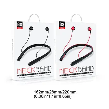 Sweatproof Bluetooth 5.0 Slúchadlá Neckband in-Ear Slúchadlá Čierne Magnetické Beh/Športové Headset