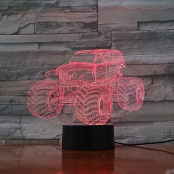 Luminaria Nové ATV Nočné Svetlo 2019 Osvetlenie 3D Lampa Flash Osvetlenie Spálňa Decor Darčeky pre Deti Hračka ночник детс
