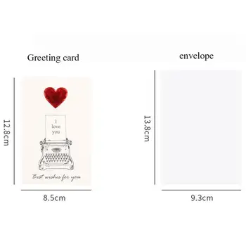 Romantický Swan Srdcia Strany Karty Narodeninám Pozdrav Písmeno Deň Dar Obálky Svadobné Valentine Karty Obálky s Pos G3S9