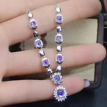 KJJEAXCMY jemné šperky prírodné Moonstone 925 sterling silver drahokam nové žien prívesok náhrdelník reťazca podporu test luxus