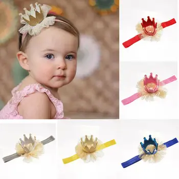 5 Vzory Dieťa Dievčatá pokrývku hlavy Princezná Tiara Oka Mäkké Kvetinový Hairband hlavový most Vlasové Doplnky Darčeky pre Deti