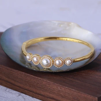Európske a Americké slávny šperky, módne, elegantné temperament vložkou pearl zirkón jednoduchá pracka môže otvoriť Bagle dievča
