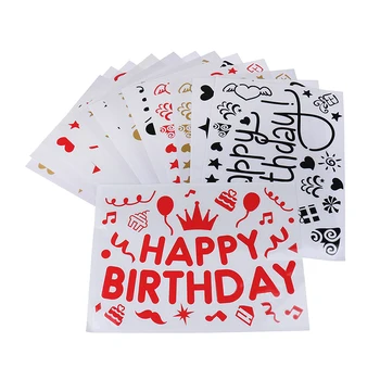 1Pcs Happy Birthday milujem ťa Jasné Balón Nálepky Na Svadbu Valentína, Narodeniny, Party Dekorácie
