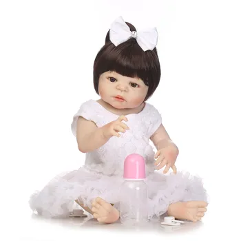 Bebes reborn plný silikónové reborn bábiky dievča telo NPK značky 22