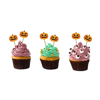 12pcs/set Cupcake Mulčovače Halloween Tému Série Tvary Tekvicové Koláč Vložiť Strany Cake Decoration Fotografie Prop Dary