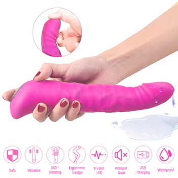 G-Spot Vibrátor, Dildo Silikónové Nepremokavé 9 Režimov Vibrador Klitorisu Masér Satisfyer Žena Masturbator Sexuálne Hračky pre Ženy