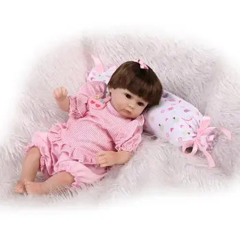 45 cm Realisticky Reborn Bábiky Baby Vinly Ručné Reborn Bábiky Novorodenca Bebe Pecifier Dievčatá, Hračky, Darčeky Bonecas Brinquedos