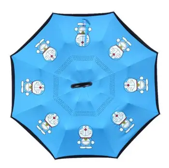 Veľké rozmery plne Automatické Cartoon Dáždniky Zadnej strane Windproof Ochranu proti UV žiareniu Veľký Dáždnik pre Auto Dážď Vonkajšie C Háčik Rukoväť