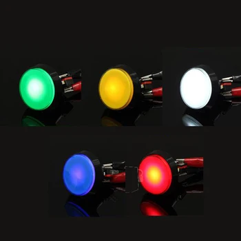 Arkádová hra, 60 mm 12v svetelné LED Tlačidlo S Microswitch pre MAME JAMMA DIY časti 5 farby k dispozícii