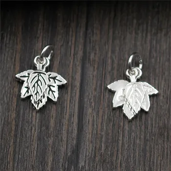 Emith Fla 925 Sterling Silver Leaf Kúzlo Prívesky Fit Ženy, Náramok a Náhrdelník Autentické DIY Prívesok Šperky Robiť