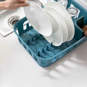 Nordic jedlo rack drez, kuchynské vybavenie umývačky riadu skladovanie mozgov modul 2-pass sekundové lepidlo mydlo stojan, dvojité mozgov mydlo rack