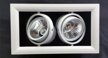 10pcs/veľa Stmievateľné 2X15W Dvojitým LED COB Strop Downlight 2700K-Teplá Biela 6000K studená Biela LED Svietidlá AC110/AC240V
