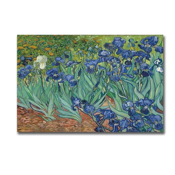Slávny umelec Van Gogh Iris Kvet, olejomaľba na Plátne, Plagáty a Vytlačí Cuadros Múr Umenia Pre Domáce Dekorácie