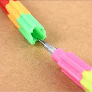 4Pcs Farebné Stavebné Bloky, Ceruzka Kreatívne HOBBY Ceruzka Novosť Darček Pre Deti Papiernictvo Dodávky