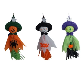 Halloween Ghost Bábika Garland Straší Visí Ozdoby Rekvizity Halloween Party Dekorácie, 3 Farby