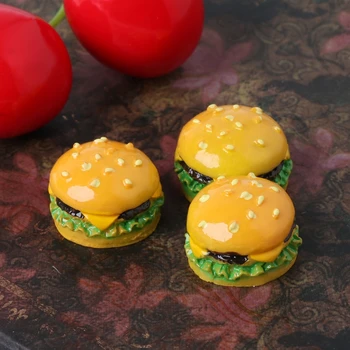1:12 Hamburger DIY Plavidlá Miniatúrne Potravín domček pre bábiky Príslušenstvo Dekorácie