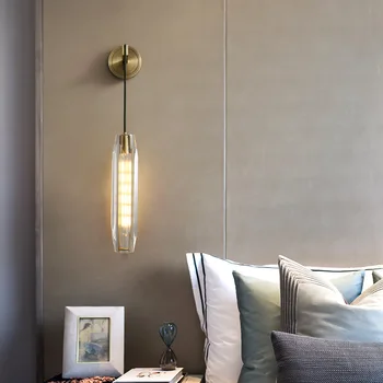 Nordic LED Nástenné svietidlo Nočná Lampa Luxusné Nástenné Svietidlo Crystal Osobnosti Obývacia Izba Dekorácie, Interiérové Osvetlenie, Svietidlá