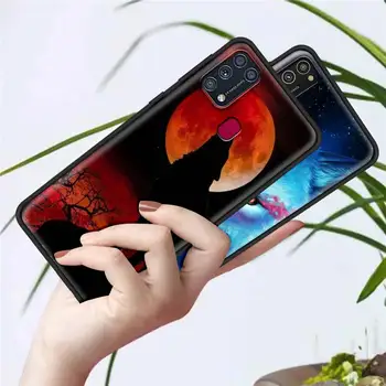 Vlk Top Dizajn Telefón puzdro pre Samsung Galaxy M31 M30s M51 M31s M11 M01 A7 A9 2018 M20 M30 M40 M10 jemný Čierny Kryt TPU Shell