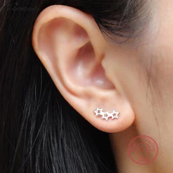 925 Sterling Silver Šperky pre Ženy, Dievčatá Roztomilý Star Srdce Mačka Hudby Geometrické Stud Earing Anti Alergické Deti Najlepší Darček
