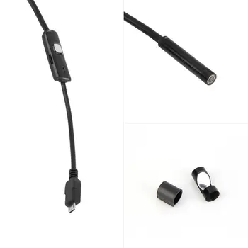 1 M/1,5 M/2 M/3,5 M 7mm Objektív HD 480P USB OTG Had Endoskopu Nepremokavé 6 Led Kontrola Potrubia Fotoaparát Borescope Pre Android Telefón PC