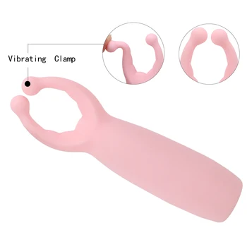 10 Rýchlosti Bradavky Svorky Vibrátor Stimulácia Klitorisu Masér Silikónové Rabbit Vibrátor Sexuálne Hračky pre Ženy, Ženská Masturbácia