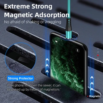 Magnetické Micro USB Typu C Kábel Pre iphone 11 Samsung Huawei Xiao Nabíjačku Mobilného Telefónu Kábel Tekutý Silikónový Rýchle Nabíjanie Kábel