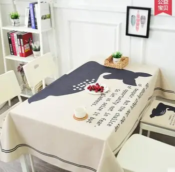 Bavlnená posteľná Bielizeň Nordic Elk vytlačené obrus dekoratívne odolné tabuľka kryt kávy tabe obrus jedáleň izba dekor