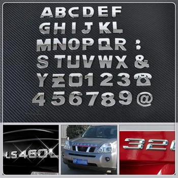 Car DIY Letter Alphabet number Stickers Logo for Renault Latitude Laguna Frendzy DeZir Safrane ZE Megane Kadjar R-Space