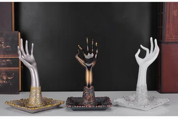 Tvorivé ruky model živice strane rámu šperky rack zásobník plavidlá socha socha obývacej izby, svadobný dar, domáce dekorácie a0896