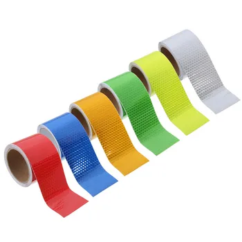 NOVÉ 1pcs Nepremokavé Čisté Farby Odrážajú Svetlo Bezpečnosť Bezpečnostné Upozornenie Reflexné Pásky Výstražné Pásky, Nálepky Samolepiace Pásky